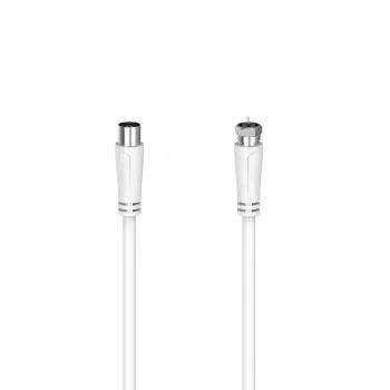 Cabo coaxial Hama 00205061 1,5 m Coax F Branco