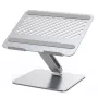 Suporte para portátil UGREEN 40291 prateado alumínio, altura máx. 20,1 cm, inclinação 0–180°, plataforma 280×223 mm, para portáteis de 17,3 polegadas