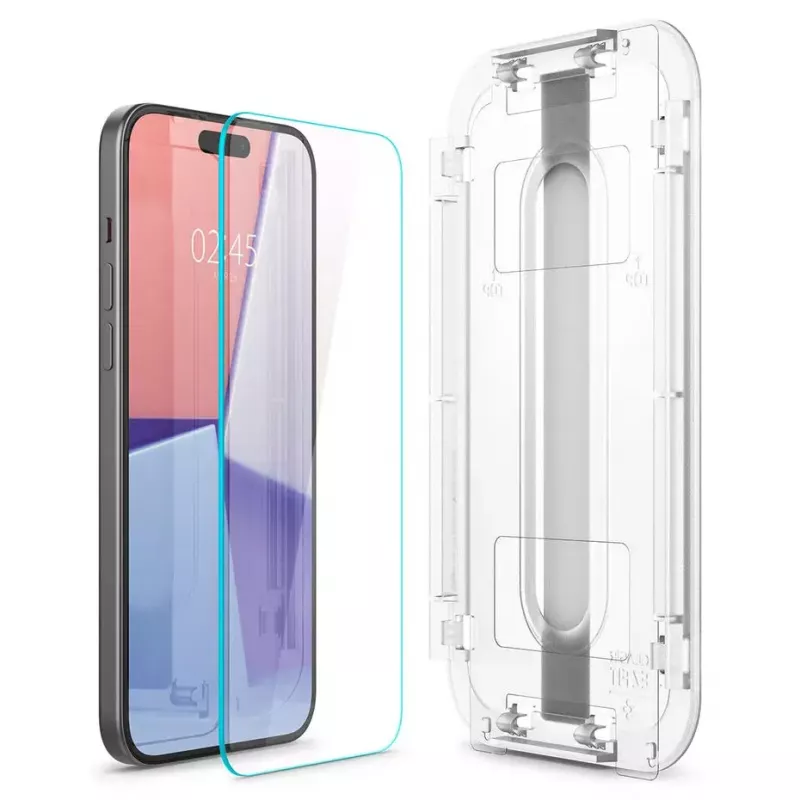 Spigen iPhone 15 Glas.tR EZ Fit proteção de ecrã em vidro temperado transparente