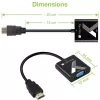Adaptador de cabo conversor Techly HDMI para VGA preto 0,1 m 1920x1200 60 Hz