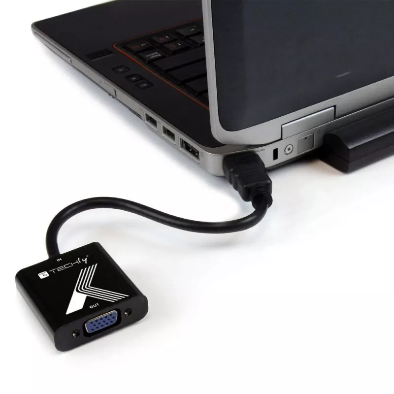Adaptador de cabo conversor Techly HDMI para VGA preto 0,1 m 1920x1200 60 Hz