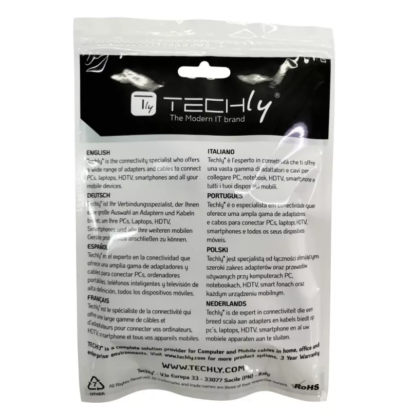 Adaptador de cabo conversor Techly HDMI para VGA preto 0,1 m 1920x1200 60 Hz