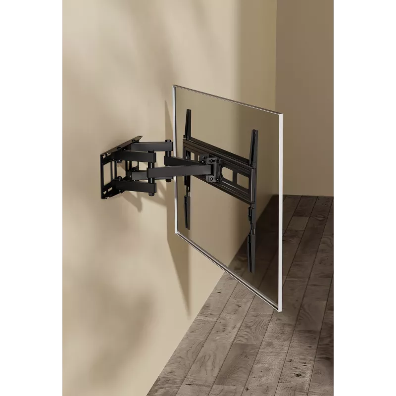 Suporte de parede para TV e monitor Manhattan Full Motion 1 ecrã 37-65 preto VESA 100x100 até 600x400mm máx. 40kg