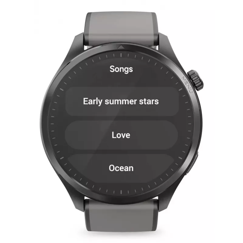 Hama Smartwatch 9000 00178627, 1,43 polegadas (3,63 cm) AMOLED, GPS, armazenamento de música, resistente à água, bracelete de silicone, antracite