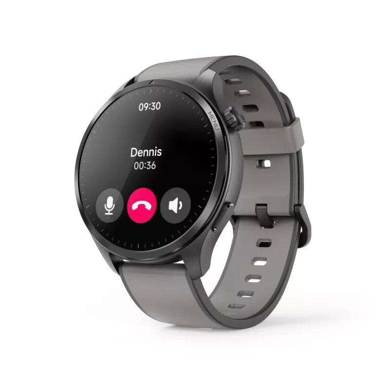 Hama Smartwatch 9000 00178627, 1,43 polegadas (3,63 cm) AMOLED, GPS, armazenamento de música, resistente à água, bracelete de silicone, antracite