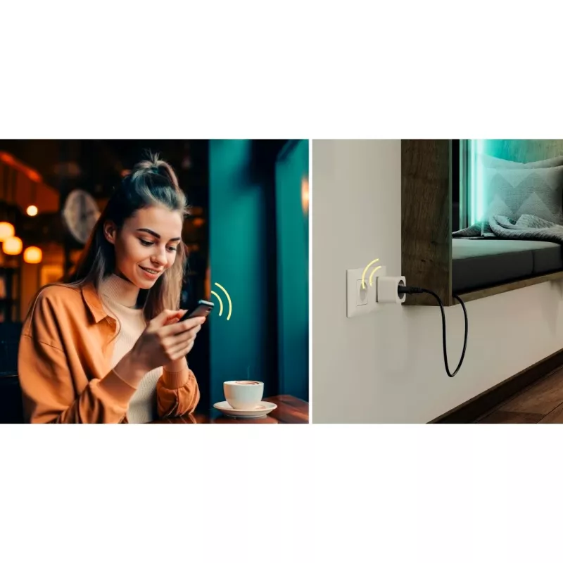 Tomada inteligente Hama 00176654 3680 W interior sem fios Wi-Fi branco