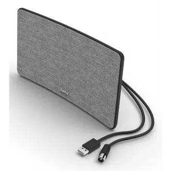 Antena de TV interior Hama Fabric Design preto cinzento USB 2 m