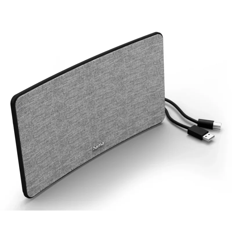Antena de TV interior Hama Fabric Design preto cinzento USB 2 m