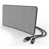 Antena de TV interior Hama Fabric Design preto cinzento USB 2 m