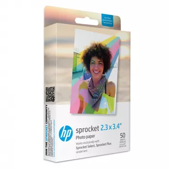 Papel fotográfico HP Sprocket Select 5,8 x 8,6 cm 50 folhas embalagem