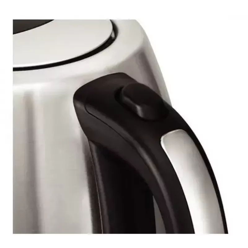 Fervedor elétrico Russell Hobbs Quiet Boil 26300-70, 1,7 l, 2400 W, aço inoxidável, base rotativa, elemento de aquecimento oculto, prateado