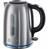 Fervedor elétrico Russell Hobbs Quiet Boil 26300-70, 1,7 l, 2400 W, aço inoxidável, base rotativa, elemento de aquecimento oculto, prateado