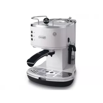 Máquina de café expresso De’Longhi ECO 311.W — manual 15 bar, depósito de água 1,4 L, 2 chávenas, função de aquecimento, aparelho de bancada