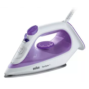 Ferro de engomar Braun TexStyle 1 SI 1080 base cerâmica 2000 W preto, roxo