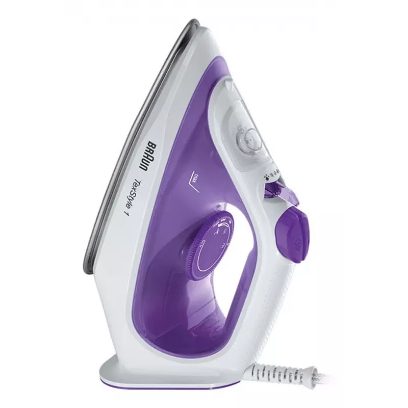 Ferro de engomar Braun TexStyle 1 SI 1080 base cerâmica 2000 W preto, roxo