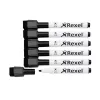 Marcadores de quadro branco magnéticos Rexel preto 6 unid.