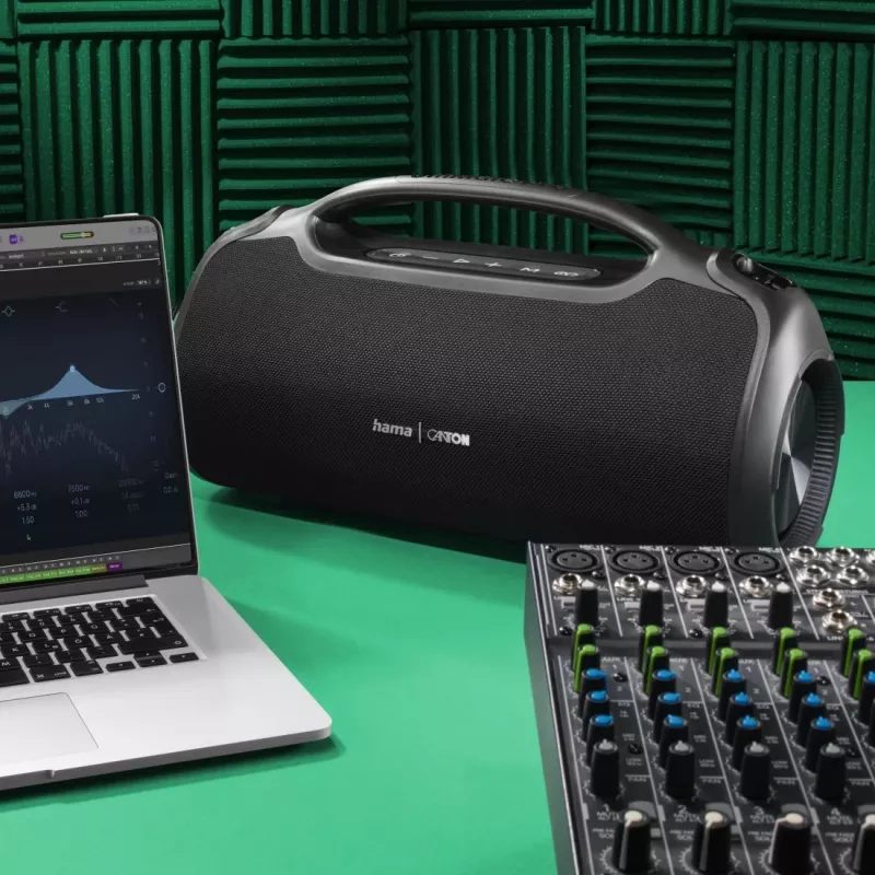 Altifalante de festa HAMA UltiMate Pro 120 W, sem fios Bluetooth, à prova de água, bateria incorporada, carregamento USB-C
