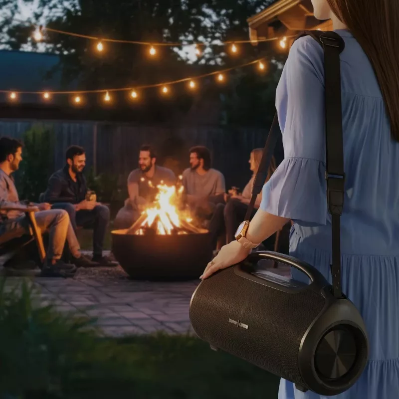 Altifalante de festa HAMA UltiMate Pro 120 W, sem fios Bluetooth, à prova de água, bateria incorporada, carregamento USB-C