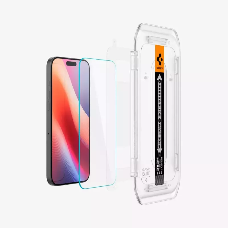 Proteção de ecrã Spigen GLAS.tR EZ Fit Apple iPhone 16 Pro vidro temperado transparente 2 unid.