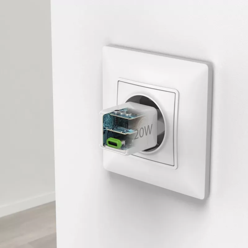 Carregador de interior Hama 00201980 carregamento rápido branco USB Type-C