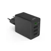 Carregador móvel Hama 00201990 headset, powerbank, smartphone, tablet preto AC carregamento rápido interior