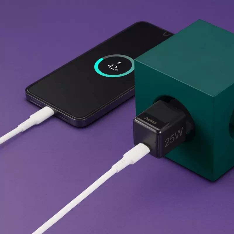 Hama 00201985 Carregador para dispositivos móveis smartphone preto carregamento rápido AC interior
