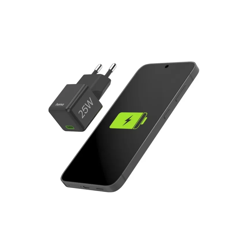 Hama 00201985 Carregador para dispositivos móveis smartphone preto carregamento rápido AC interior