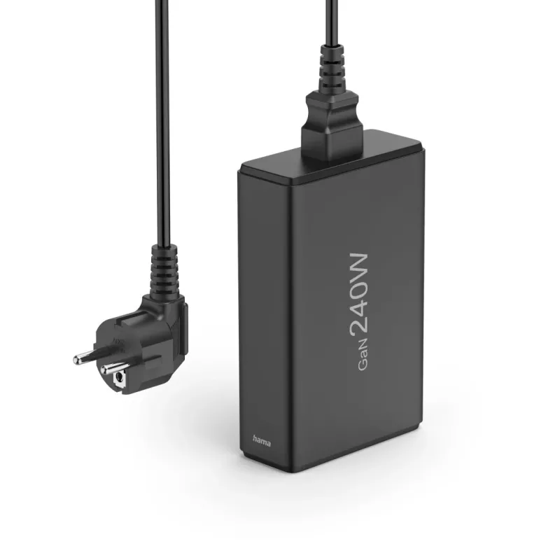 Estação de carregamento HAMA 201977, 240W total, 4× USB-C, 1× USB-A, preto