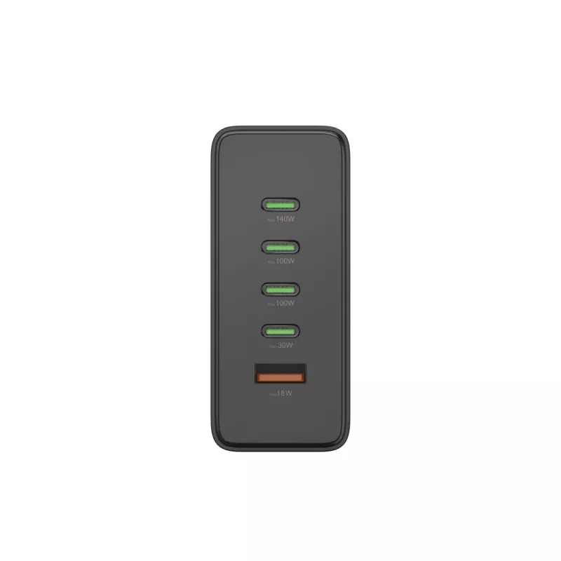 Estação de carregamento HAMA 201977, 240W total, 4× USB-C, 1× USB-A, preto