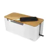 Tampa para extensão elétrica LogiLink KAB0075 tampa de bambu branco