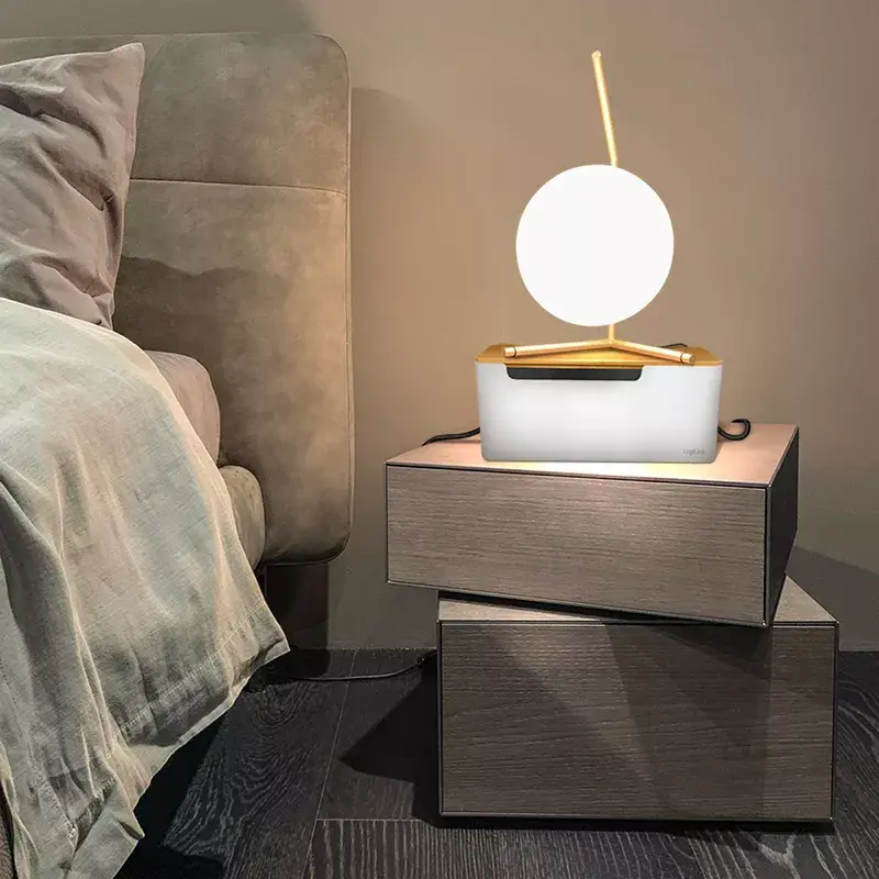 Tampa para extensão elétrica LogiLink KAB0075 tampa de bambu branco