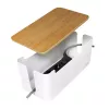 Tampa para extensão elétrica LogiLink KAB0075 tampa de bambu branco