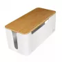 Tampa para extensão elétrica LogiLink KAB0075 tampa de bambu branco
