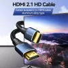Vention Cabo HDMI 2.1 entrançado de algodão, 8K 60Hz/4K 120Hz, M/M, 3 m, azul