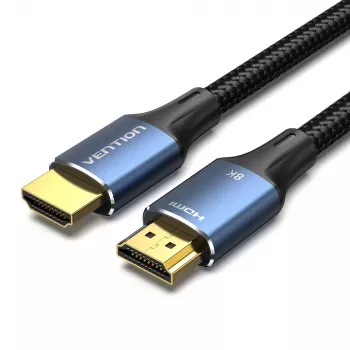 Vention Cabo HDMI 2.1 entrançado de algodão, 8K 60Hz/4K 120Hz, M/M, 3 m, azul