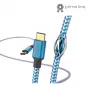 Cabo USB refletor Hama USB 2.0 1,5 m USB-C azul