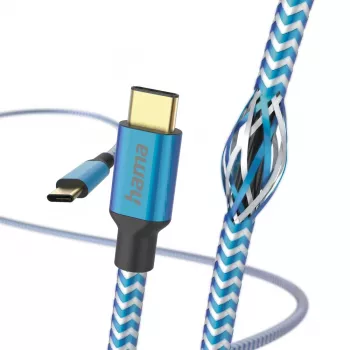 Cabo USB refletor Hama USB 2.0 1,5 m USB-C azul