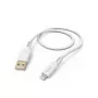 Cabo flexível Hama 1,5 m branco Lightning para USB-A 2,4 A