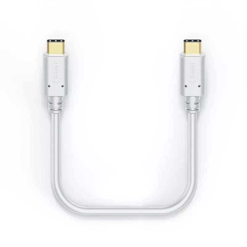 Cabo de carregamento Hama, USB-C - USB-C, 1,5 m, branco