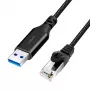 Cabo de rede LogiLink CU0400 RJ-45 Cat6 1 m preto