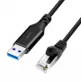 Cabo de rede LogiLink CU0403 RJ-45 Cat6 3 m preto
