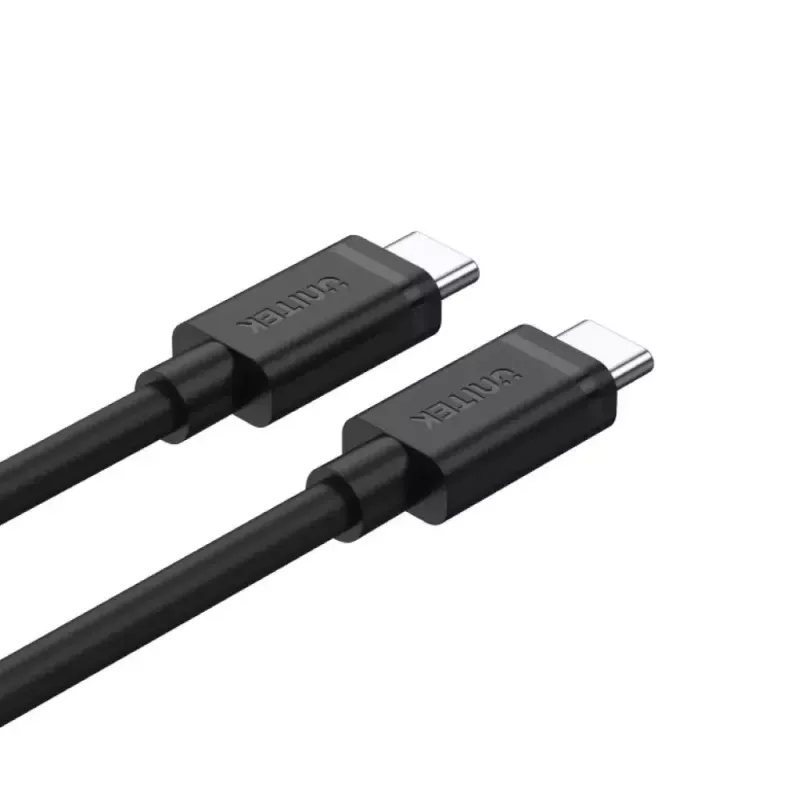 Cabo USB-C para USB-C Unitek Y-C477BK01-2M, USB 3.2 Gen 1, 2 m, 5 Gbit/s, PD 60 W, preto