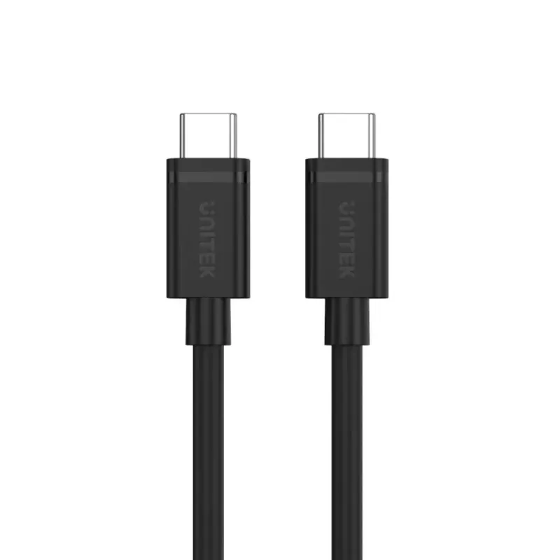 Cabo USB-C para USB-C Unitek Y-C477BK01-2M, USB 3.2 Gen 1, 2 m, 5 Gbit/s, PD 60 W, preto