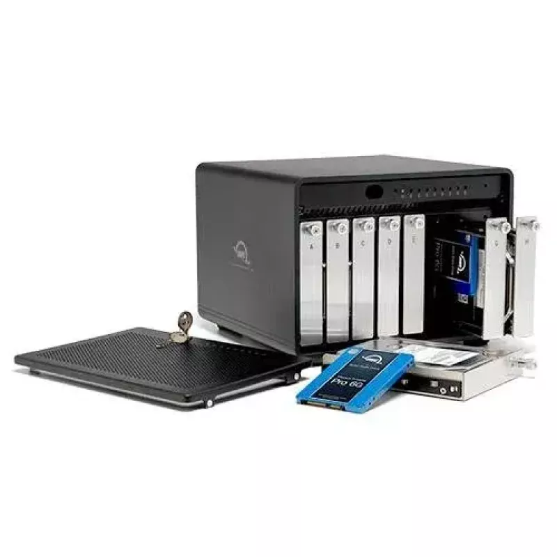 Conjunto de discos OWC ThunderBay 8 Desktop Preto 8 unidades HDD SSD