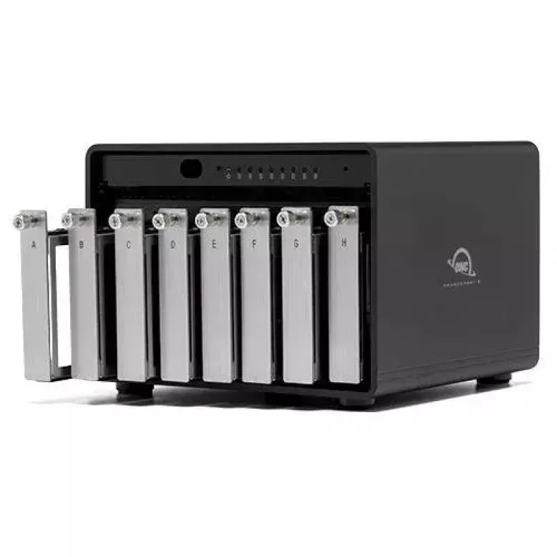 Conjunto de discos OWC ThunderBay 8 Desktop Preto 8 unidades HDD SSD