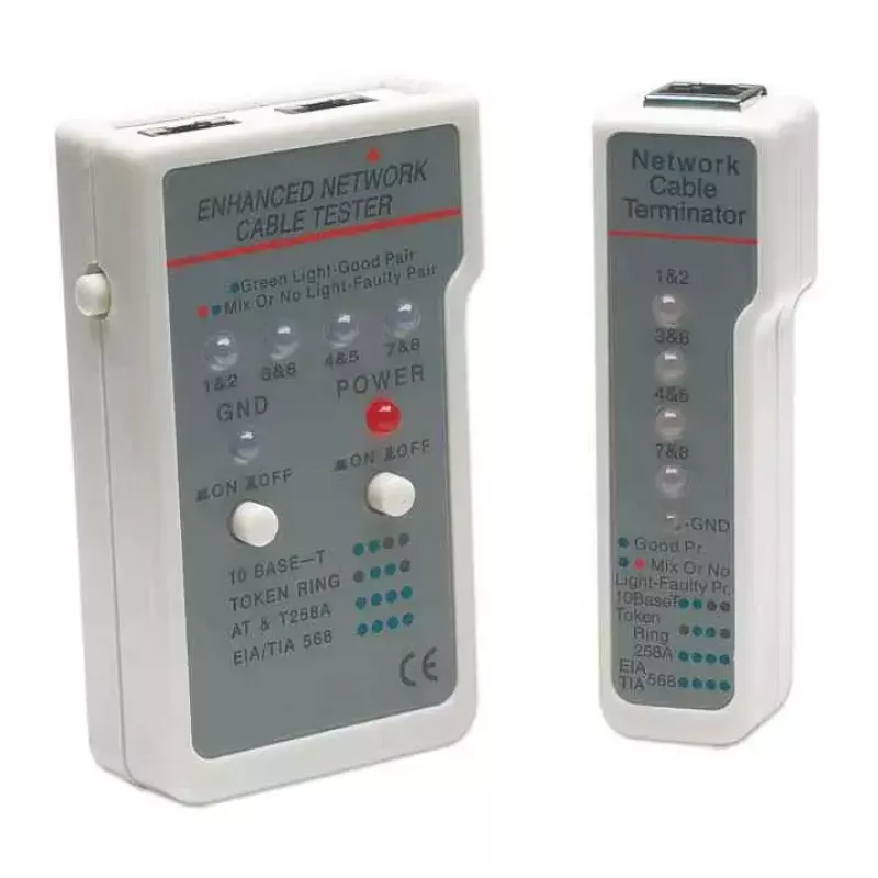Testador de cabos multifunções Intellinet, RJ-45 e RJ-11, UTP/STP/FTP, blindado e não blindado