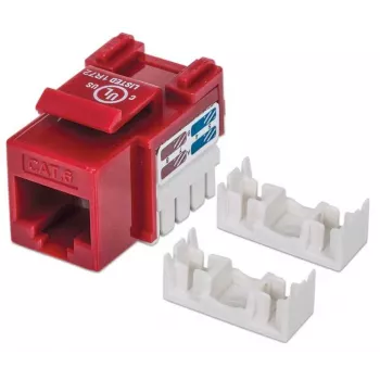 Keystone Jack Intellinet, Cat6, UTP, LSA, Vermelho