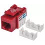 Keystone Jack Intellinet, Cat6, UTP, LSA, Vermelho