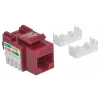 Keystone Jack Intellinet, Cat6, UTP, LSA, Vermelho