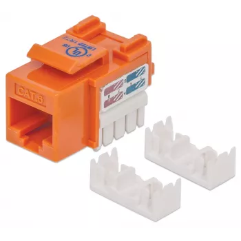 Keystone Jack Intellinet, Cat6, UTP, Punch-down, Laranja